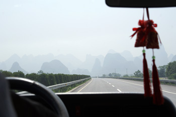 Karst landscape, seen from the bus