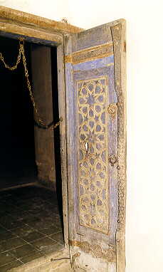 The back door of the mausoleum