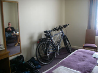 Bicycles in the hotel room
